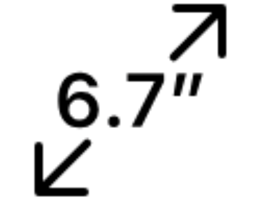 גודל מסך 6.7 אינץ'