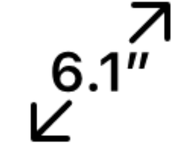 גודל מסך 6.1 אינץ'