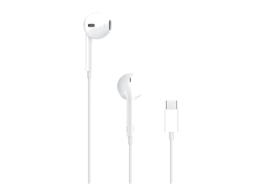 אוזניות EarPods מקוריות עם מחבר USB-C (רקע שקוף)