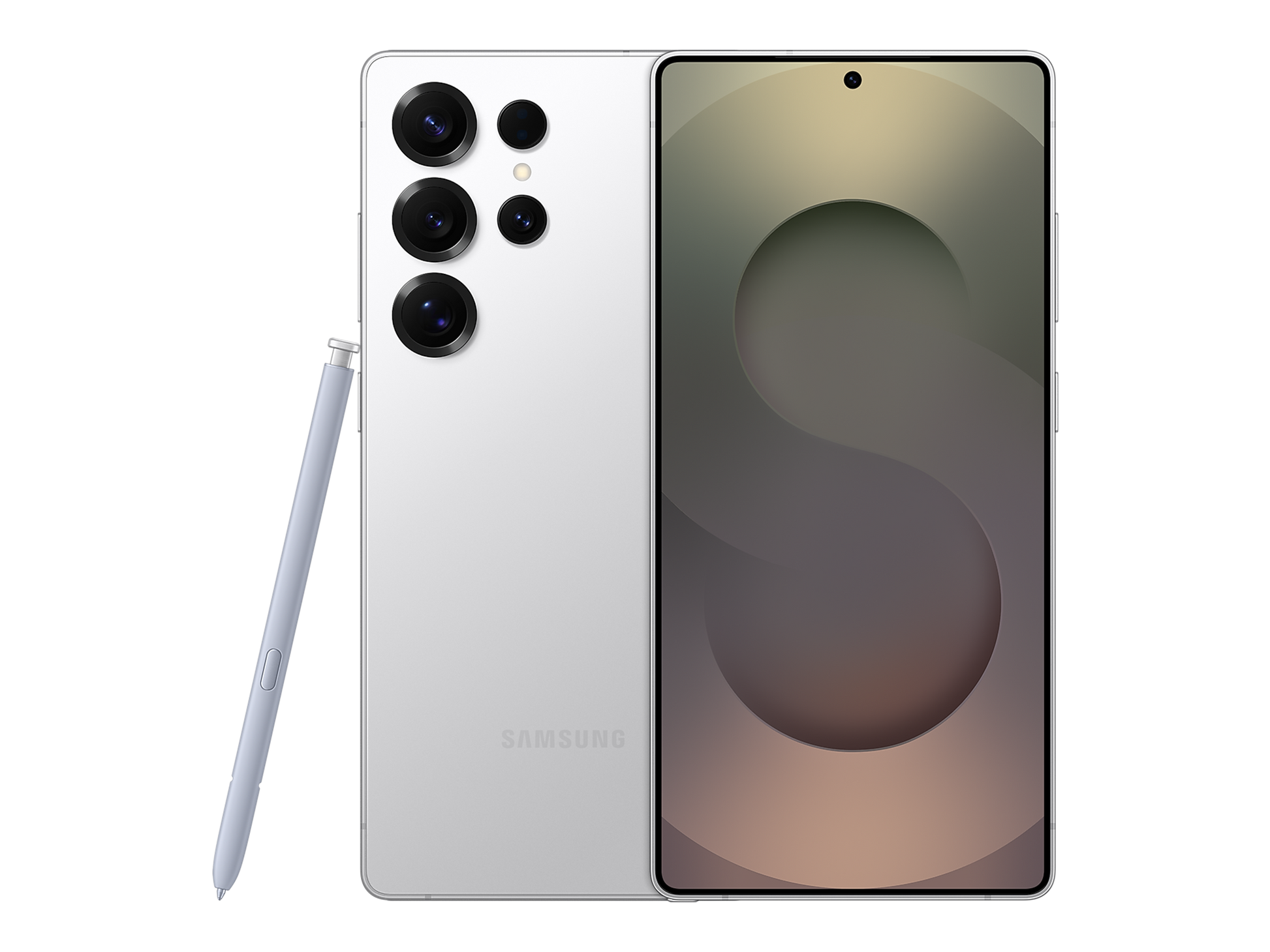 Galaxy S25 Ultra בצבע Titanium Whitesilver
