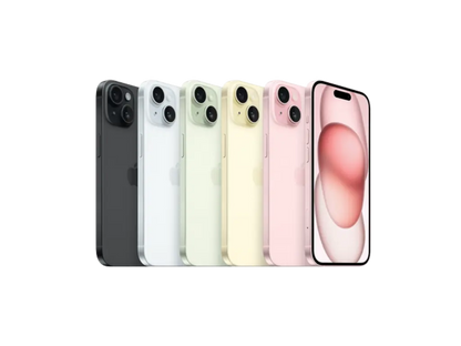iPhone 15 Plus תצוגה במגוון צבעים