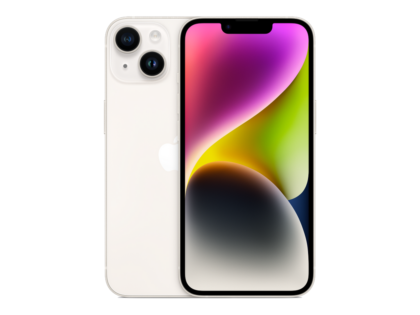 iPhone 14 תצוגה בצבע לבן