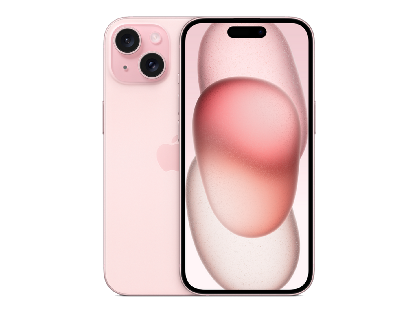 iPhone 15 תצוגה בצבע ורוד