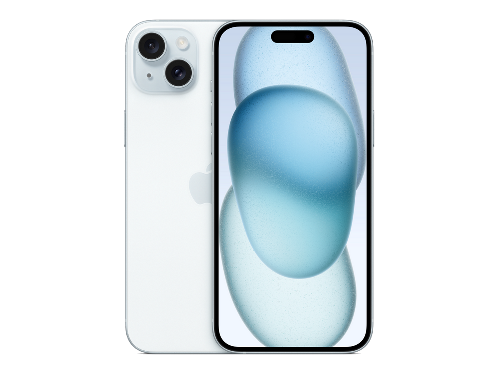 iPhone 15 Plus תצוגה בצבע כחול