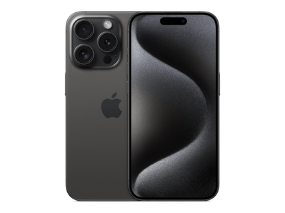 iPhone 15 Pro תצוגה בצבע שחור