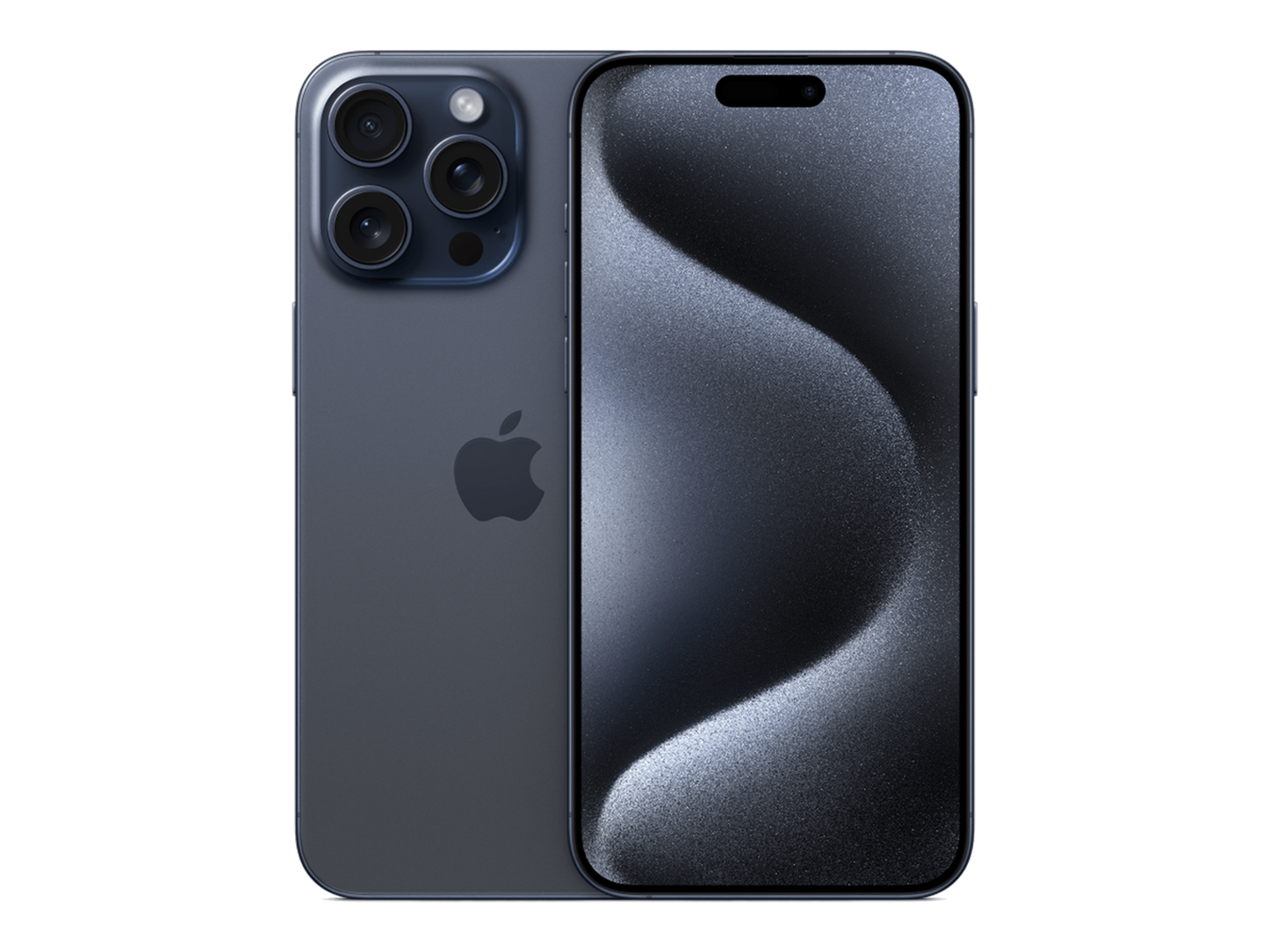 iPhone 15 Pro Max תצוגה בצבע כחול