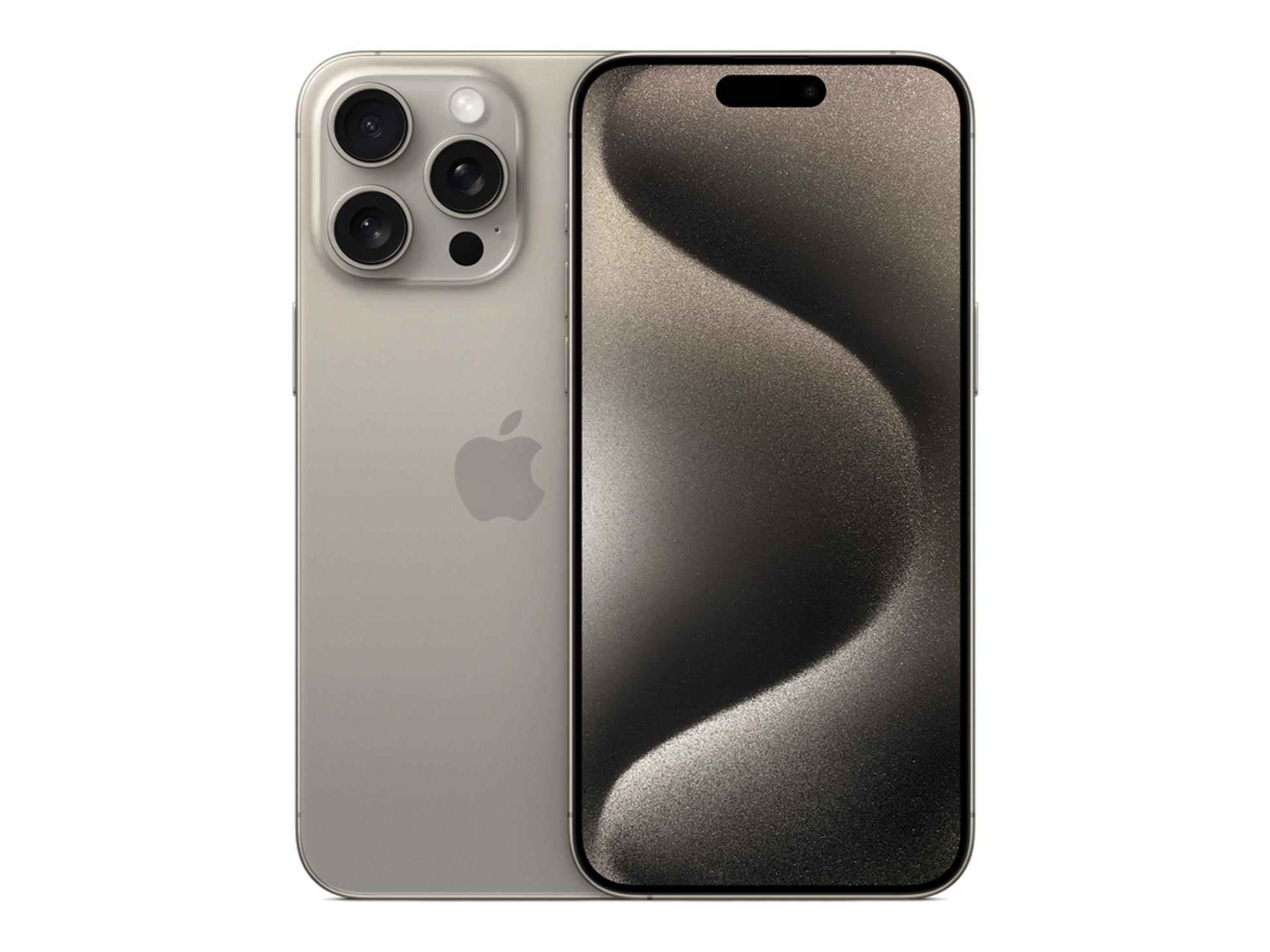 iPhone 15 Pro Max תצוגה בצבע אפור טבעי