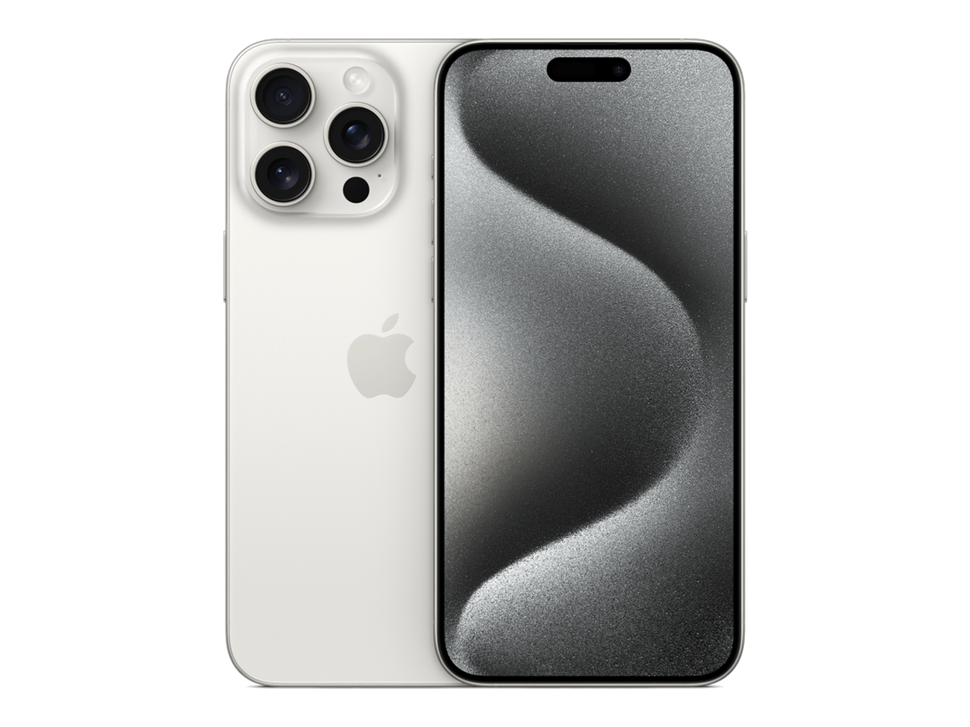 iPhone 15 Pro Max תצוגה בצבע לבן