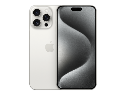iPhone 15 Pro Max תצוגה בצבע לבן