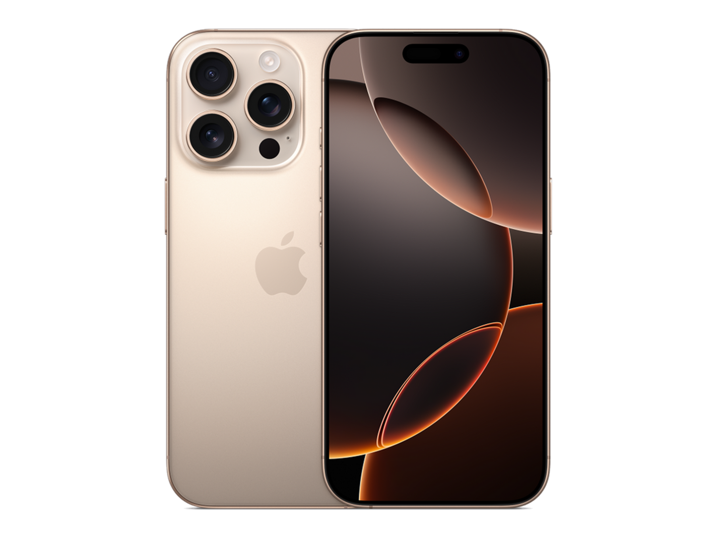 iPhone 16 Pro תצוגה בצבע זהב