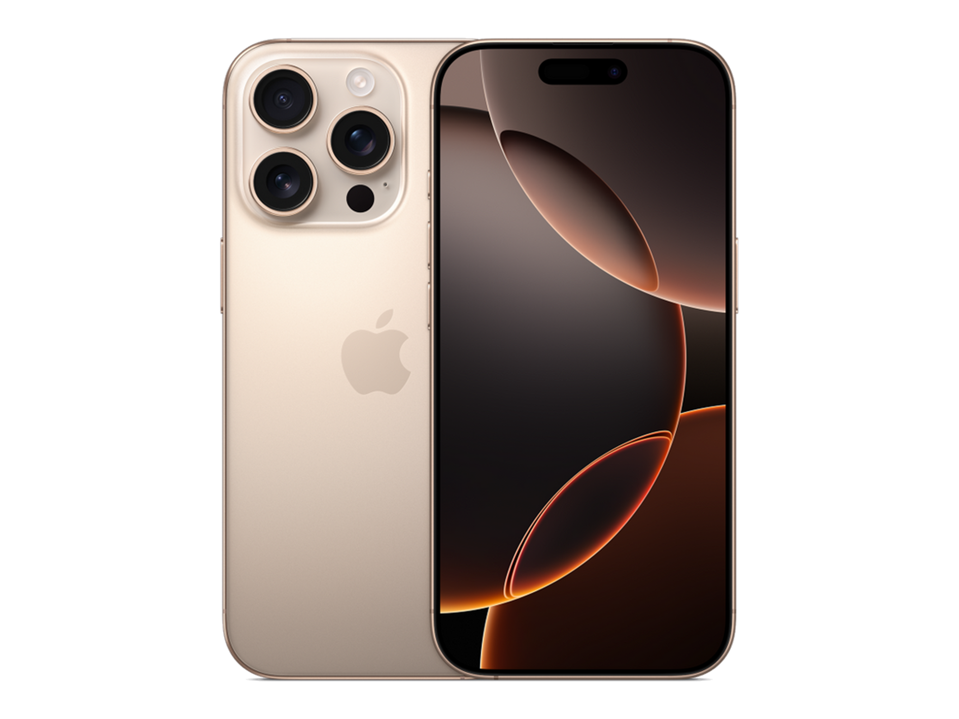 iPhone 16 Pro תצוגה בצבע זהב