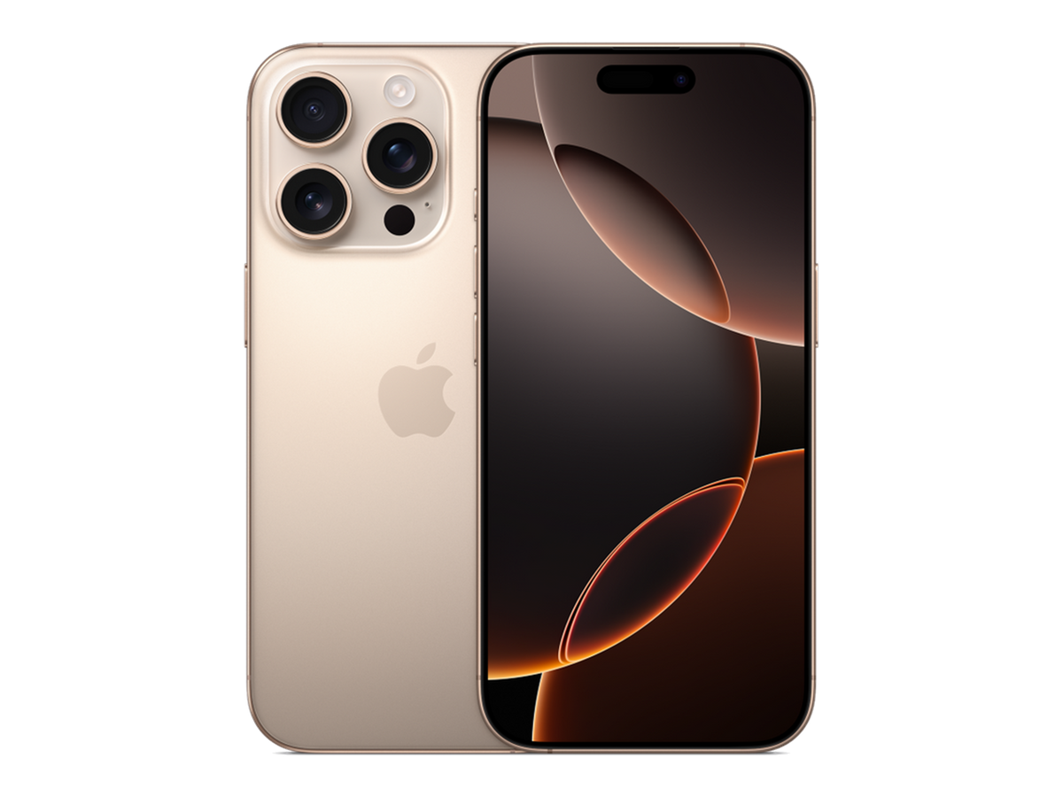 iPhone 16 Pro תצוגה בצבע זהב