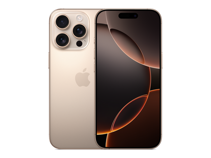 iPhone 16 Pro תצוגה בצבע זהב