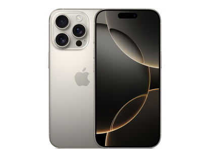 iPhone 16 Pro תצוגה בצבע אפור טבעי
