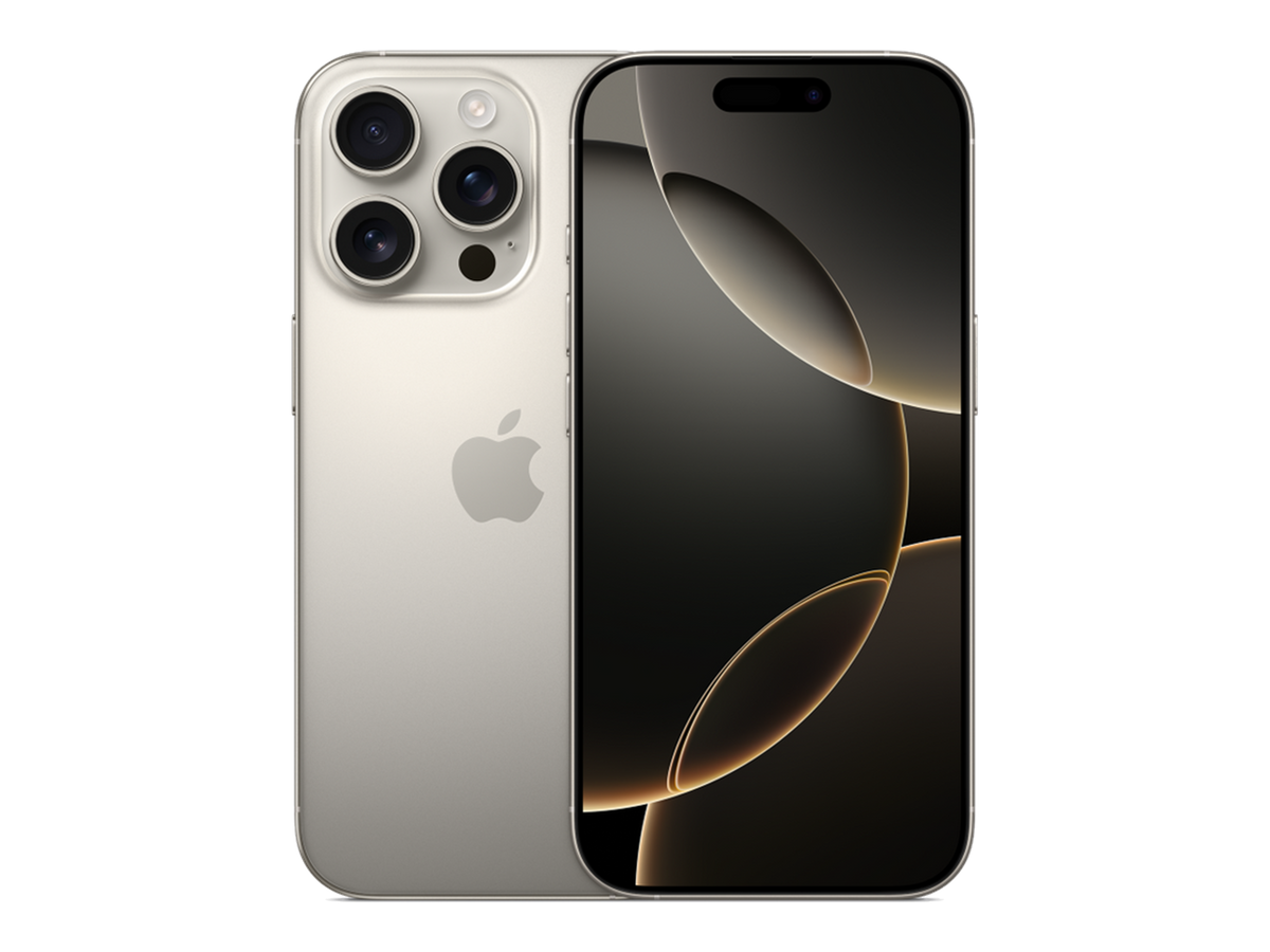 iPhone 16 Pro תצוגה בצבע אפור טבעי