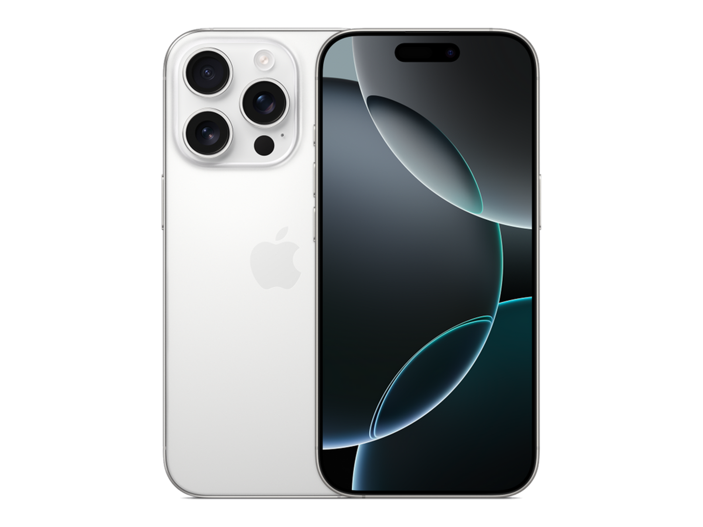 iPhone 16 Pro תצוגה בצבע לבן