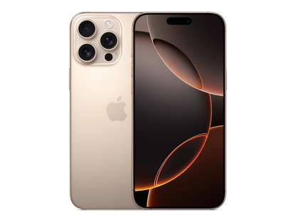 iPhone 16 Pro Max תצוגה בצבע זהב