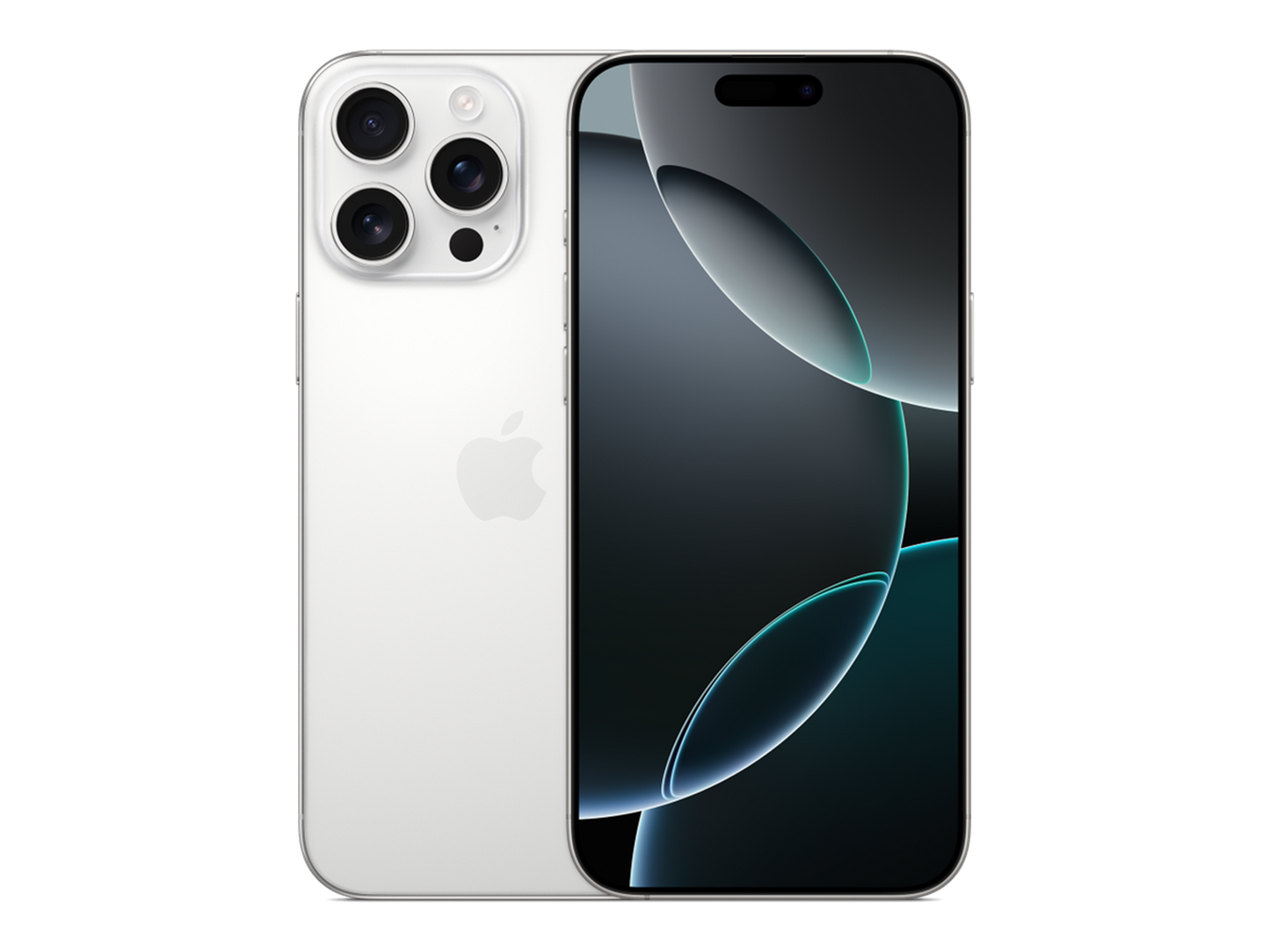 iPhone 16 Pro Max תצוגה בצבע לבן