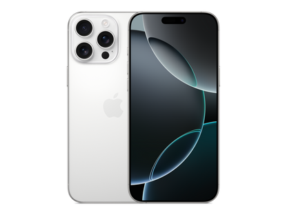 iPhone 16 Pro Max תצוגה בצבע לבן