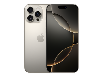 iPhone 16 Pro Max תצוגה בצבע אפור טבעי