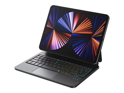 מקלדת מגנטית לאייפד PureGear עם תאורת RGB ומשטח מגע