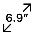 גודל מסך 6.9 אינץ'