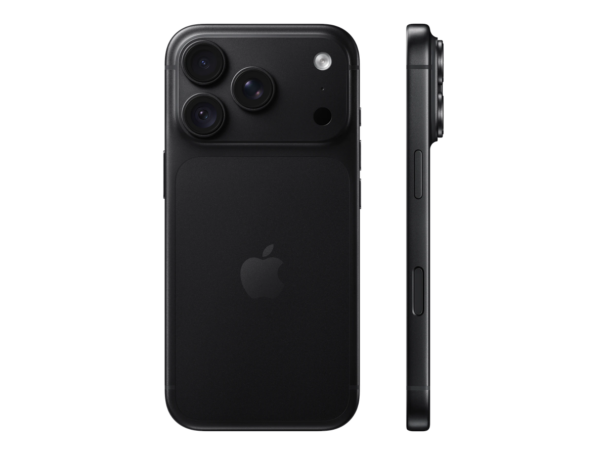 iPhone 18 Pro בצבע שחור, מבט מהצד