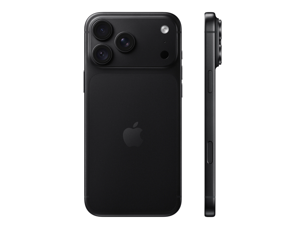 iPhone 18 Pro Max בצבע שחור, מבט מהצד